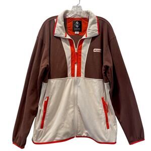 Columbia Backbowl Fleece Jacket L Hiking Lightweight Trailing Full Zip Outdoors